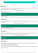 MATH 255N WEEK 4 STATISTICS(LATEST)  WITH ALL VERIFIED SOLUTIONS GRADE A 