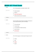 BUSN 427 Final Exam - Complete Solution answers guide, Already Graded A, University of Phoenix .