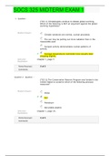 SOCS 325 MIDTERM EXAM 1 WITH ALL VERIFIED AND CORRECT ANSWERS GRADED A 