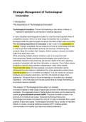 Samenvatting boek Strategic management of technological innovation