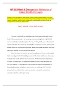 2022/2023  NR 553 Week 8 Discussion: Reflect on the concepts you have learned in this course on global health. As a nurse, how will you utilize what you have learned to promote healthy communities worldwide? Present one global health concept and provide a