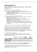 Samenvatting Leerproject 3: experiment - SOW-CWB2026 - How to Design and Report Experiments