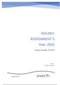 ADL2601 2020 Assignment 2 Answers