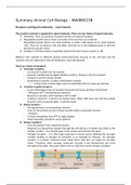 Summary Animal Cell Biology NWI-BB023B