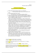 NR 442 NNA Bioterrorism Self-Study Exam: Chamberlain College of Nursing