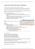 Lectures Molecular basis of disease