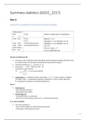 Summary statistics (GEO2-2217) part 2