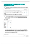 C724 INFORMATION SYSTEMS MANAGEMENT – PRE- ASSESSMENT ANSWERS(LATEST)