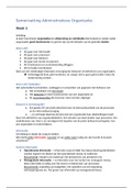 Samenvatting Aministratieve Organisatie/ AO/ Management Accounting H1 t/m 6, en 10 t/m 12.