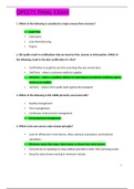 UNIVERSITY OF PHOENIX OPS571 FINAL EXAM QUESTIONS WITH COMPLETE SOLUTIONS 2019/2020 GRADED A+ 