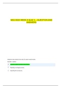 NSG 6020 Week 8 Quiz – Question and Answers (2022/2023) Subjective data related to the male GU system would include: Objective data related to the male GU system would include: A bulging in the inguinal area of a male is likely to be: As a Nurse practitio