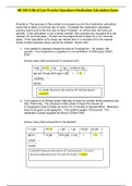 NR 340 Week 1 Medication Calculation Exam-Questions and Answers