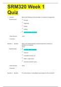 SRM320 Week 1 Quiz ALL SOLVED SOLUTIONS GRADED A