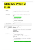 SRM320 Week 2 Quiz WITH ALL SOLVED SOLUTIONS GRADE A