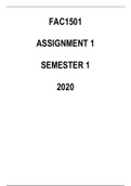 FAC1501 Assignment 1 Semester 1 2020
