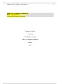 NR447 RN Collaborative Healthcare  Week 5 Assignment  Nursing Care Models Worksheet, complete solution guide, Already graded A.