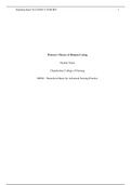  NR501 Week 6 Assignment, Application of Nursing Theory 2 (Watson’s Theory of Human Caring) 