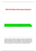 NRS 451V Week 2 Discussion Question 1 (2022/2023) One of the five elements of emotional intelligence is self-awareness. What behaviors would someone with strong self-awareness demonstrate within the context of leading and managing groups? Provide an examp