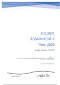CSL2601 Assignment 2 Answers 2020
