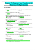 NURSING 717 / NURS 717 : Chapter 37: Structure and Function of the Renal and Urologic Systems: Hunter College - Cuny (ALL CORRECT ANSWERS)