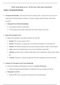 NR320: Mental Health: Exam 1 / NR 320 Exam 1 Study Guide: Mental Health (2020) Chamberlain College of Nursing