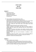 BIOS 252 Unit 8 Final Exam Study Guide (Latest): Chamberlain College Nursing