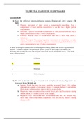 NSG 3023 FINAL EXAM STUDY GUIDE/ Winter 2018 92022/2023) CHAPTER 18 Know the difference between, diffusion, osmosis, filtration and active transport (TB Q#1) Be able to describe and give rationale with examples of isotonic, hypertonic and hypotonic fluids