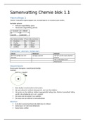 Samenvatting Basischemie blok 1.1 Leerjaar 18/19