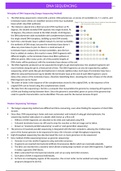 OCR Biology A level DNA Sequencing