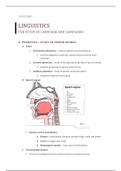 Linguistics summary for final module exam