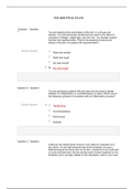 SOUTH UNIVERSITY NSG6020 FINAL EXAM (version 2)  / NSG 6020 FINAL EXAM (Latest 2020,   Already graded A) 	