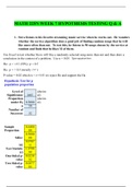 MATH 225N WEEK 7 HYPOTHESIS TESTING QUESTIONS AND ANSWERS / MATH225N WEEK 7 HYPOTHESIS TESTING QUESTIONS AND ANSWERS (GRADED A): CHAMBERLAIN COLLEGE OF NURSING 