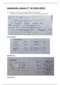 OPGELOST voorbeeldexamen Analytische chemie - 2015