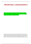 NRS-440V Topic 3 – Discussion Question 2:(latest 2022/2023) What is the difference between a DNP and a PhD in nursing? Which of these would you choose to pursue if you decide to continue your education to the doctoral level?
