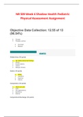 NR 509 Week 6 Shadow Health Pediatric Physical Assessment 2022 Assignment Completed (version 2) Objective Data Collection: 12.55 of 13 (96.54%).