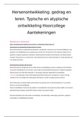 TENTAMEN 1 - Hersenontwikkeling: Gedrag en leren. Typische en atypische ontwikkeling. ALLES voor tentamen 18-05