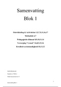 Samenvatting Blok 1 Ontwikkeling & Activiteiten