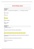 NR 103 WEEK 6 QUIZ / NR103 WEEK 6 QUIZ ( LATEST-2022/2023) ): CHAMBERLAIN COLLEGE OF NURSING ( 100% CORRECT)Question 1 2 / 2 pts (TCO 8) _____ is a concept that is more biological and _____ is a concept that is more cultural. Minority; majority Ethnicity;