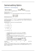 Samenvatting 'Optics' van E. Hecht (h 2 t/m 7)