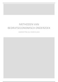 Samenvatting alle hoorcolleges van Methoden van Bedrijfseconomisch Onderzoek 