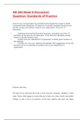 NR-394 Week 6 Discussion Question: Standards of Practice{GRADED A}