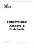 Aankoop & Distributie EXsamenvatting - Marleen B. - HoGent