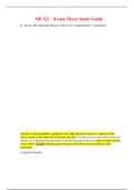 NR 322 Exam Three Study Guide{GRADED A}