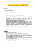 Chamberlain College Of Nursing.BIOS 252 Unit 8 Final Exam STUDY GUIDE.LATEST UPDATE