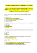 Brunner: Medical-Surgical Nursing, 10th Edition Chapter 33: Assessment and Management of Patients With Hematologic Disorders and Chapter 34: Assessment of Digestive and Gastrointestinal Function