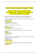 Brunner: Medical-Surgical Nursing, 10th Edition Chapter 51: Management of Patients With Immunodeficiency and Chapter 52: Management of Patients With HIV Infection and AIDS