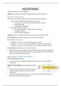 Grade 12 Biology: Mutations 