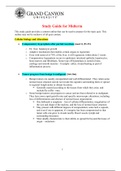 NUR 631 Midterm Study Guide; Grand Canyon University