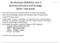 IAL Edexcel Business unit 3 ( Business decision and strategy)new way of short note book