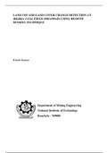 LAND USE AND LAND COVER CHANGE DETECTION AT JHARIA COAL FIELD (DHANBAD) USING REMOTE SENSING TECHNIQUE